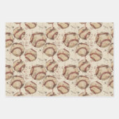Retro-Baseball-Muster Geschenkpapier Set (Vorderseite 3)