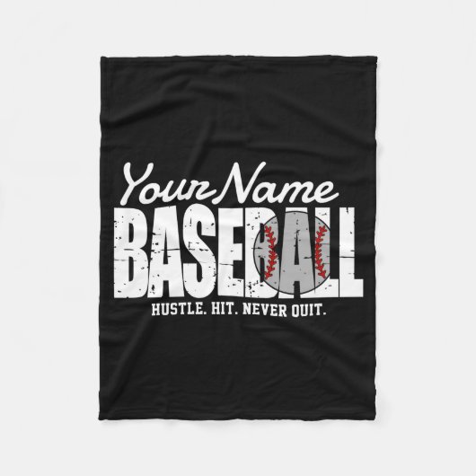 Retro-Baseball-Name-Pinstripe-Team-Player-T-Shirt Fleecedecke (Vorderseite)