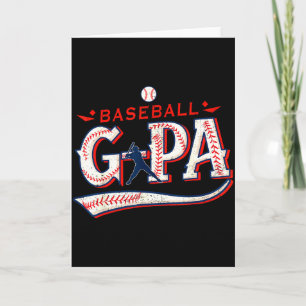 Retro Baseball Opa Frohen Vatertag Für Männer Spor Karte