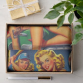 Retro-Baseball-Pin-ups Seidenpapier (Geschenk)