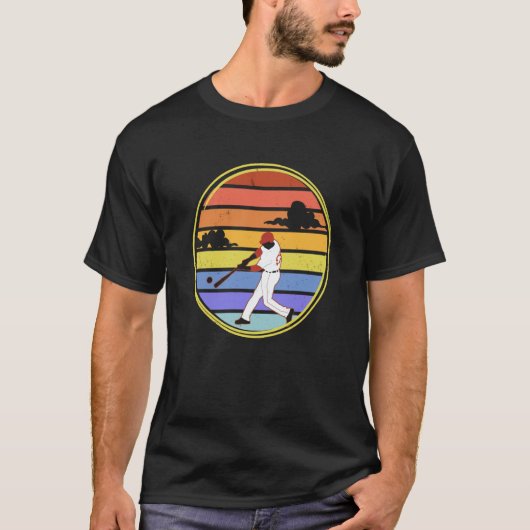 retro Baseball Pitcher and catcher Baseball homeru T-Shirt (Vorderseite)