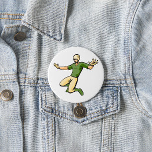 Retro Baseball Player Vintag Sports Graphic Button