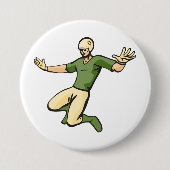 Retro Baseball Player Vintag Sports Graphic Button (Vorderseite)