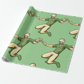 Retro Baseball Player Vintag Sports Graphic Geschenkpapier (Ungerollt)