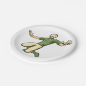 Retro Baseball Player Vintag Sports Graphic Pappteller (Schrägansicht)