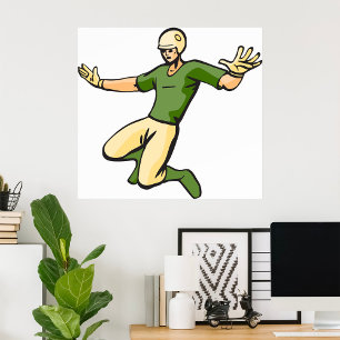 Retro Baseball Player Vintag Sports Graphic Poster