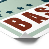 Retro-Baseball-Poster Poster (Ecke)