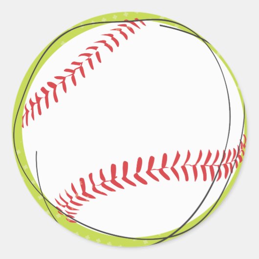 Retro Baseball-Rücksendeadresse-Aufkleber-Siegel Runder Aufkleber (Vorderseite)