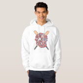 Retro-Baseball-Softball-Fan-Design Hoodie (Vorne ganz)