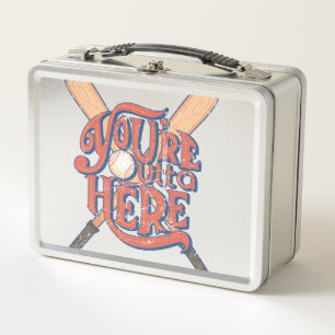 Retro-Baseball-Softball-Fan-Design Metall Brotdose