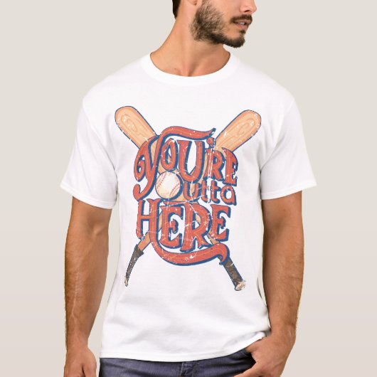 Retro-Baseball-Softball-Fan-Design T-Shirt (Vorderseite)