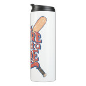 Retro Baseball Softball-Lüfterdesign Thermosbecher (Nach rechts gedreht)