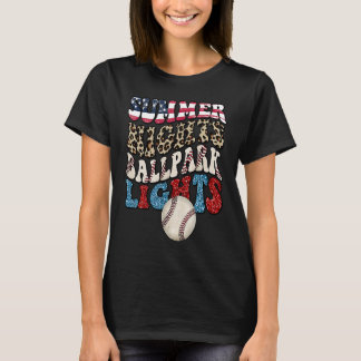 Retro Baseball Sommerabende T-Shirt