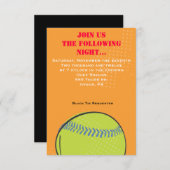 Retro Baseball-Themed Bar-Schläger Mitzvah Einladung (Vorne/Hinten)