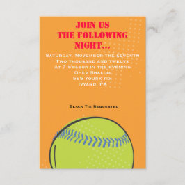 Retro Baseball-Themed Bar-Schläger Mitzvah Einladung