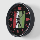 Retro Baseball Uhr (Winkel)
