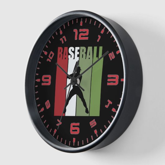 Retro Baseball Uhr (Winkel)