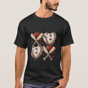 Retro Baseball Valentinstag Xoxo Funny Kids Boys T-Shirt