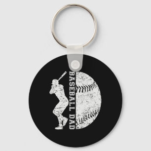 Retro Baseball Vater Frohes Vatertag für Männer Sp Schlüsselanhänger
