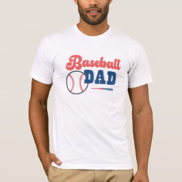 Retro Baseball Vater T - Shirt Personalisiert Vate