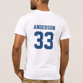 Retro Baseball Vater T - Shirt Personalisiert Vate (Rückseite)