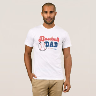 Retro Baseball Vater T - Shirt Personalisiert Vate