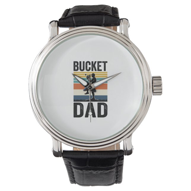 Retro-Baseball-Vater-Vektor-Design_1 Armbanduhr (Vorderseite)
