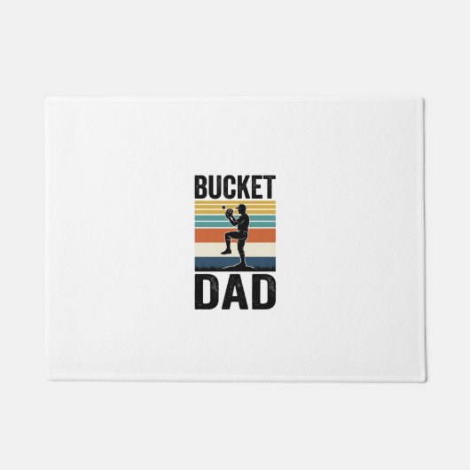 Retro-Baseball-Vater-Vektor-Design_1 Fußmatte (Vorderseite)