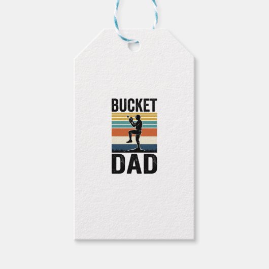Retro-Baseball-Vater-Vektor-Design_1 Geschenkanhänger (Vorderseite)