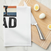 Retro-Baseball-Vater-Vektor-Design_1 Geschirrtuch (Viertel Falte)