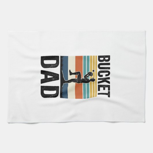 Retro-Baseball-Vater-Vektor-Design_1 Geschirrtuch (Horizontal)