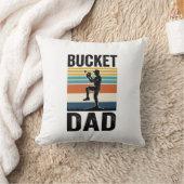 Retro-Baseball-Vater-Vektor-Design_1 Kissen (Decke)