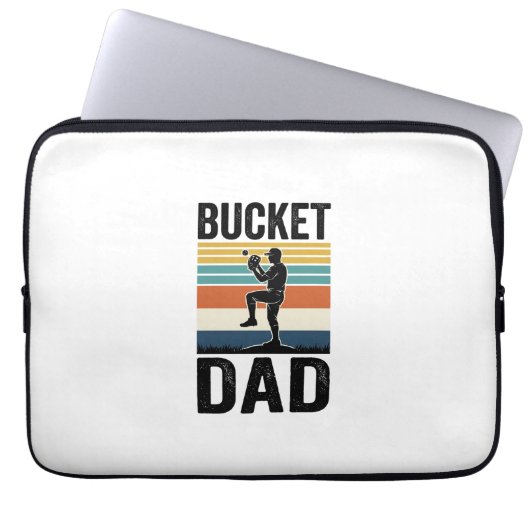 Retro-Baseball-Vater-Vektor-Design_1 Laptopschutzhülle (Vorderseite)