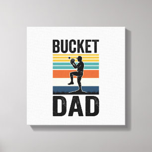 Retro-Baseball-Vater-Vektor-Design_1 Leinwanddruck
