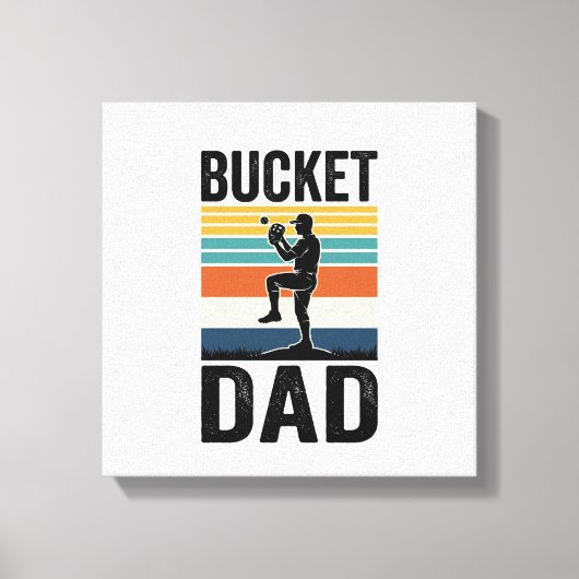 Retro-Baseball-Vater-Vektor-Design_1 Leinwanddruck (Vorderseite)
