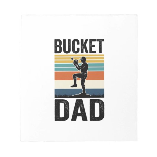 Retro-Baseball-Vater-Vektor-Design_1 Notizblock (Vorderseite)