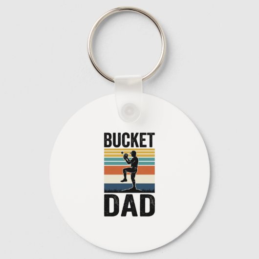 Retro-Baseball-Vater-Vektor-Design_1 Schlüsselanhänger (Vorderseite)