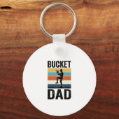 Retro-Baseball-Vater-Vektor-Design_1 Schlüsselanhänger (Vorderseite)