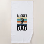 Retro-Baseball-Vater-Vektor-Design_1 Strandtuch (Vorderseite)
