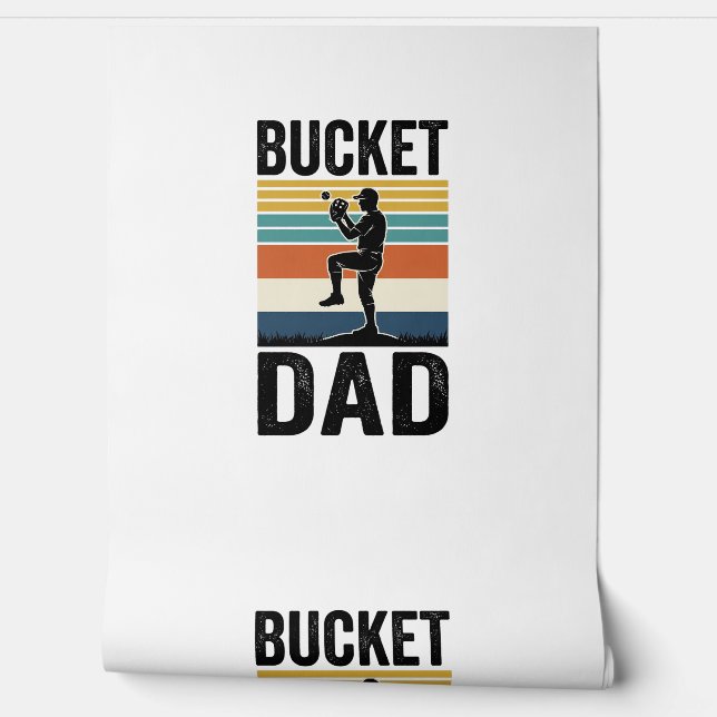 Retro-Baseball-Vater-Vektor-Design_1 Tapete (Abrollen)