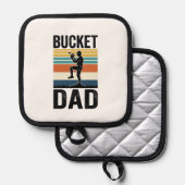 Retro-Baseball-Vater-Vektor-Design_1 Topflappen (Vorderseite/Rückseite)