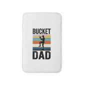 Retro-Baseball-Vater-Vektordesign Bucket Dad_1 Badematte (Vorderseite Vertikal)