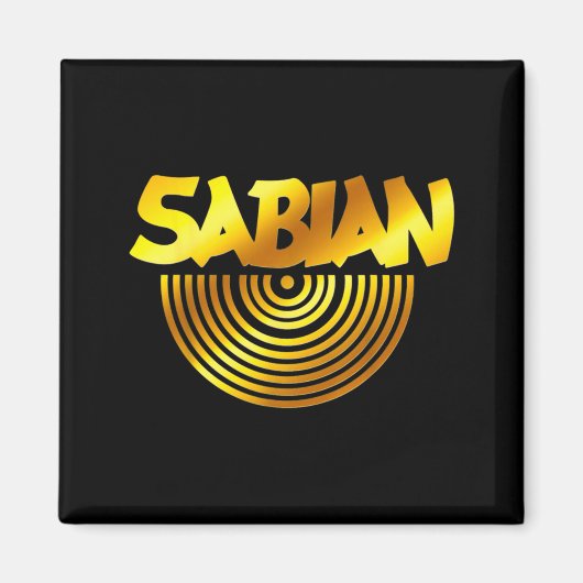 Retro Basic Gelb Sabian Zitat Lustig Vintage Magnet (Vorne)