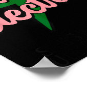 Retro Basic Lightning Quote She Electric Funny Sim Poster (Ecke)