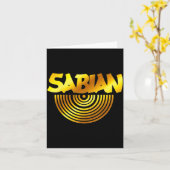Retro Basic Yellow Sabian Quote Funny Vintage  Karte (Gelbe Blume)