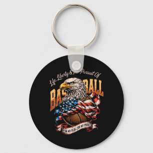 Retro Basketball Adler Amerikanische Flagge Patrio Schlüsselanhänger