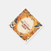 Retro Basketball Court Birthday Serviette (Ecke)