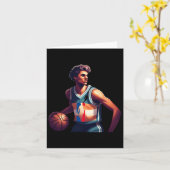 Retro Basketball Jersey Karte (Gelbe Blume)