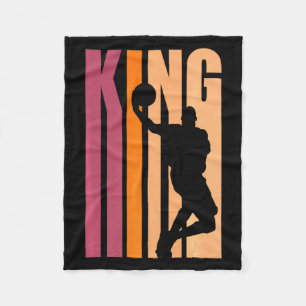 Retro-Basketball-König-Geburtstagsjunge-Männer-Vat Fleecedecke
