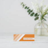 Retro BASKETBALL Mini Visitenkarte (Stehend Vorderseite)